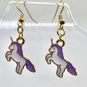 Unicorn Earrings - Animal Earrings - Little Girl Earrings